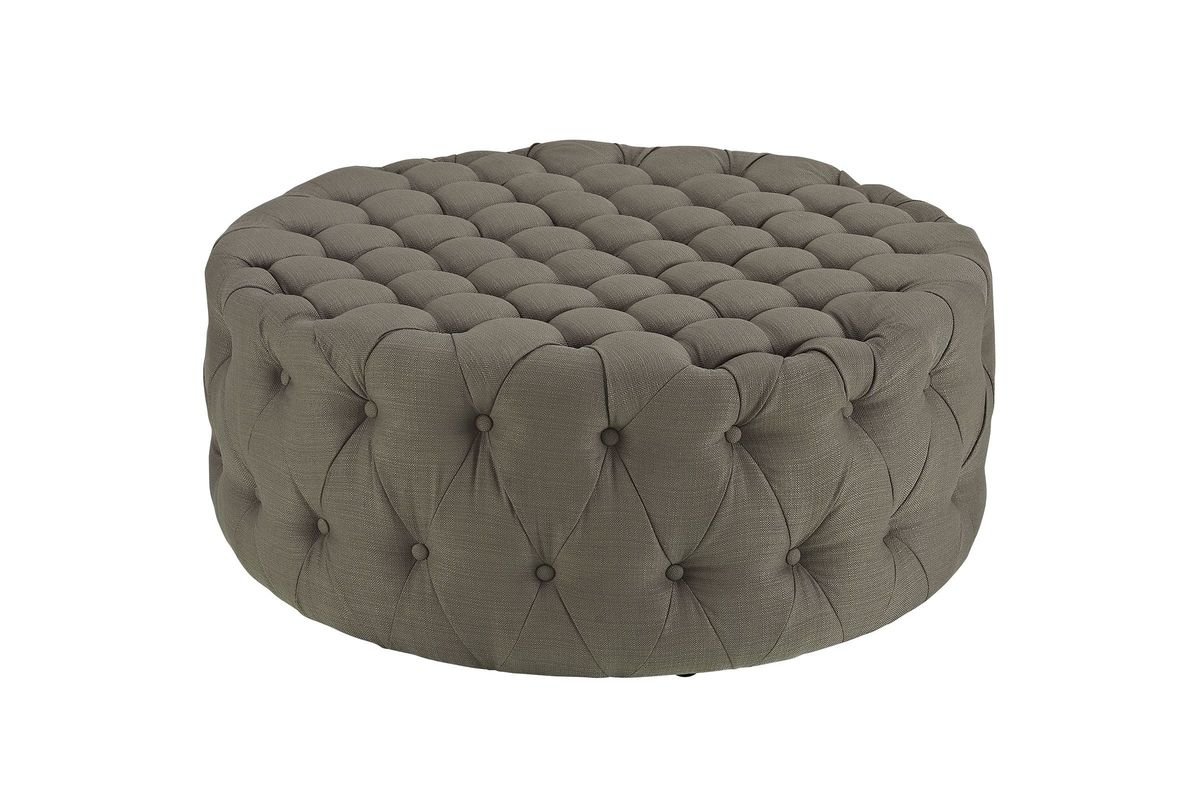 Amour Ottoman in Granite at GardnerWhite