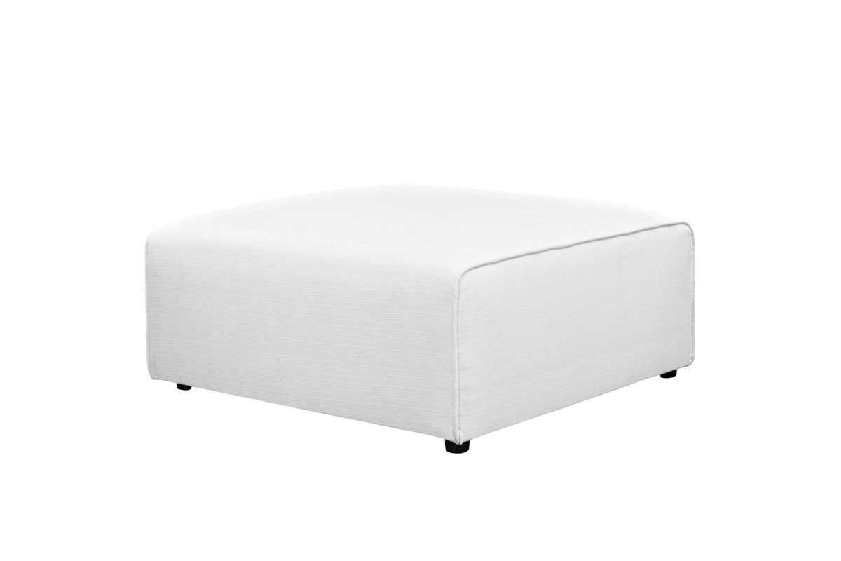 Mingle Fabric Ottoman in White by Modway at GardnerWhite