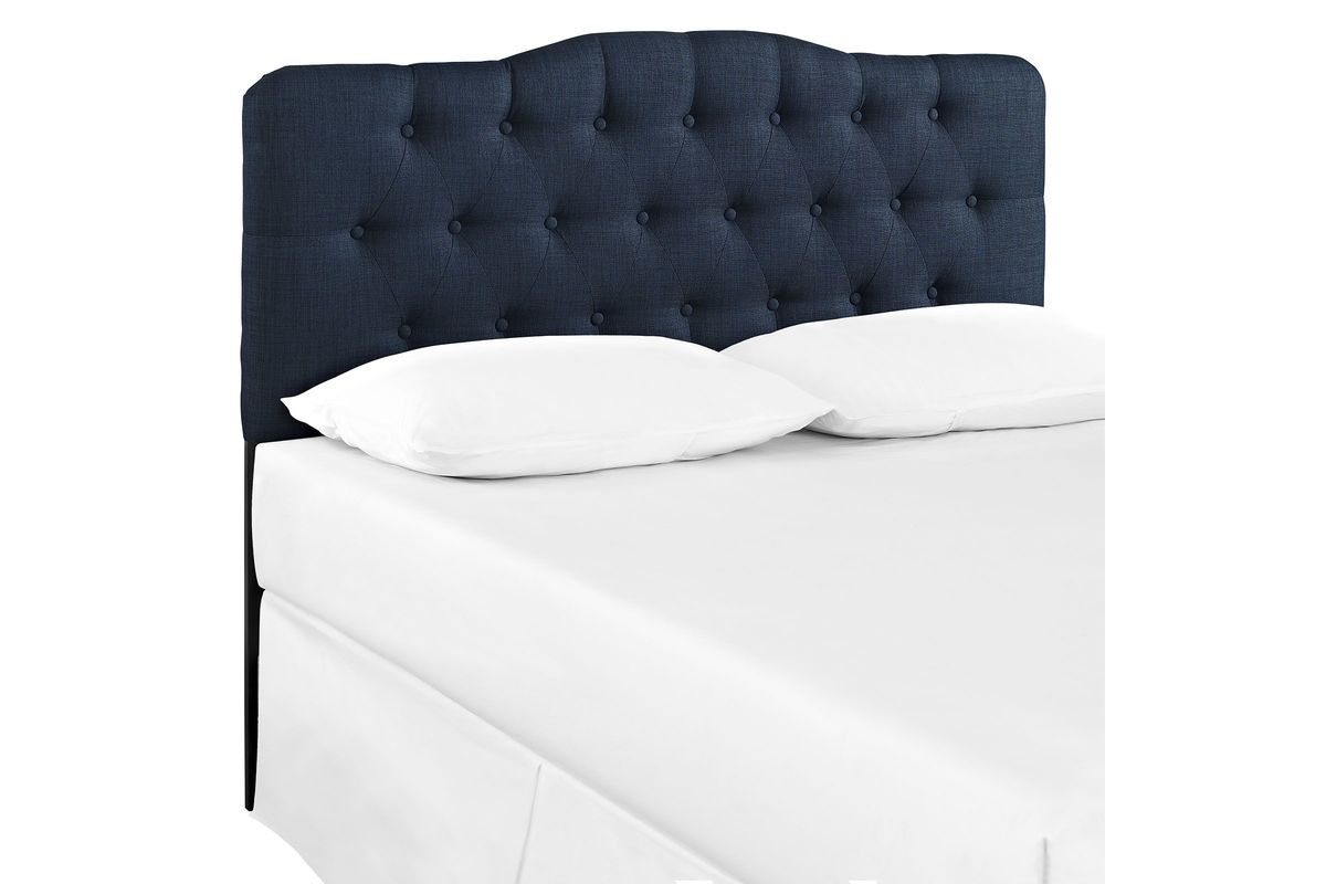 Annabel Queen Upholstered Headboard in Navy by Modway at GardnerWhite