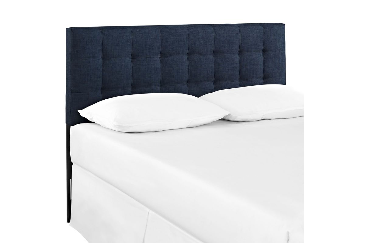 Lily Full Upholstered Fabric Headboard in Navy at GardnerWhite