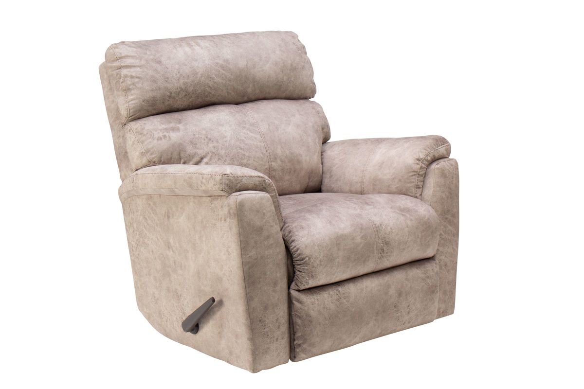 Castaway Swivel Glider Recliner in Platinum at GardnerWhite