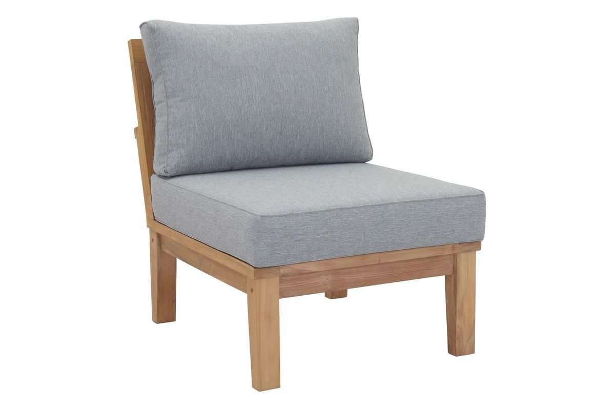 Marina Armless Outdoor Patio Premium Grade A Teak Wood Sofa by Modway