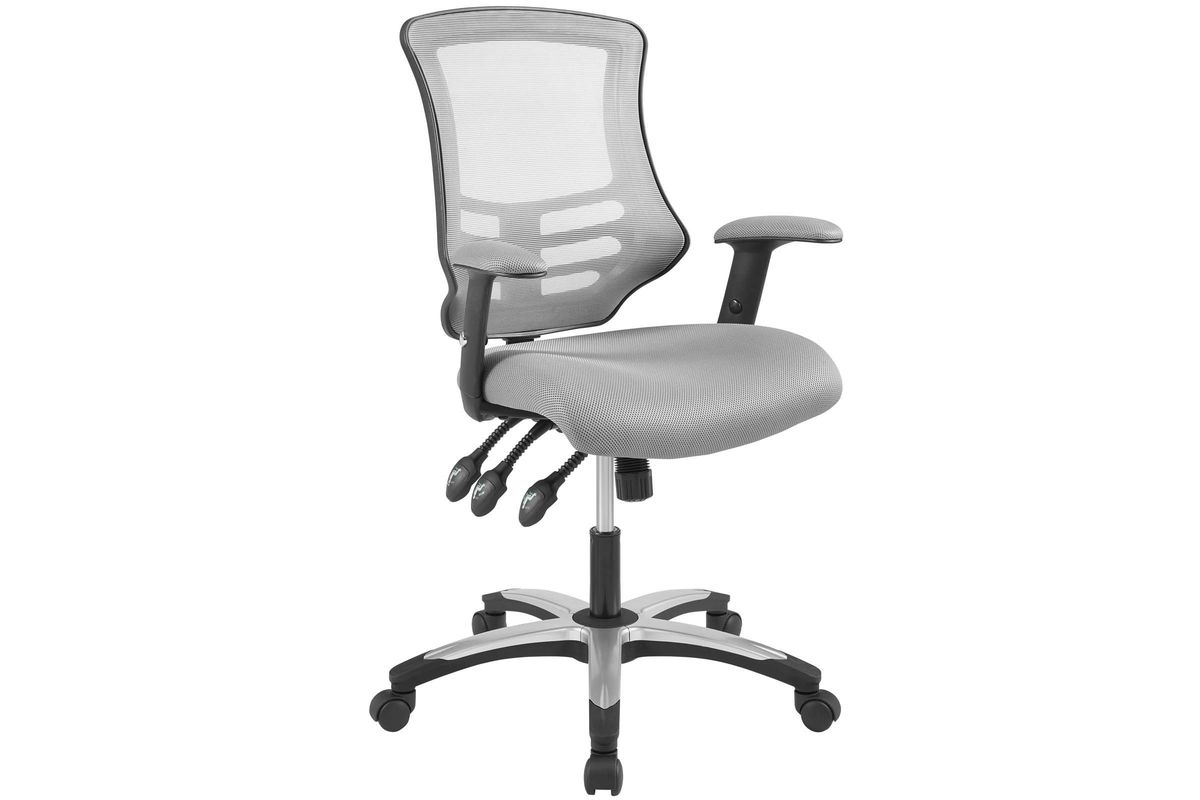 Calibrate Mesh Office Chair in Grey at GardnerWhite