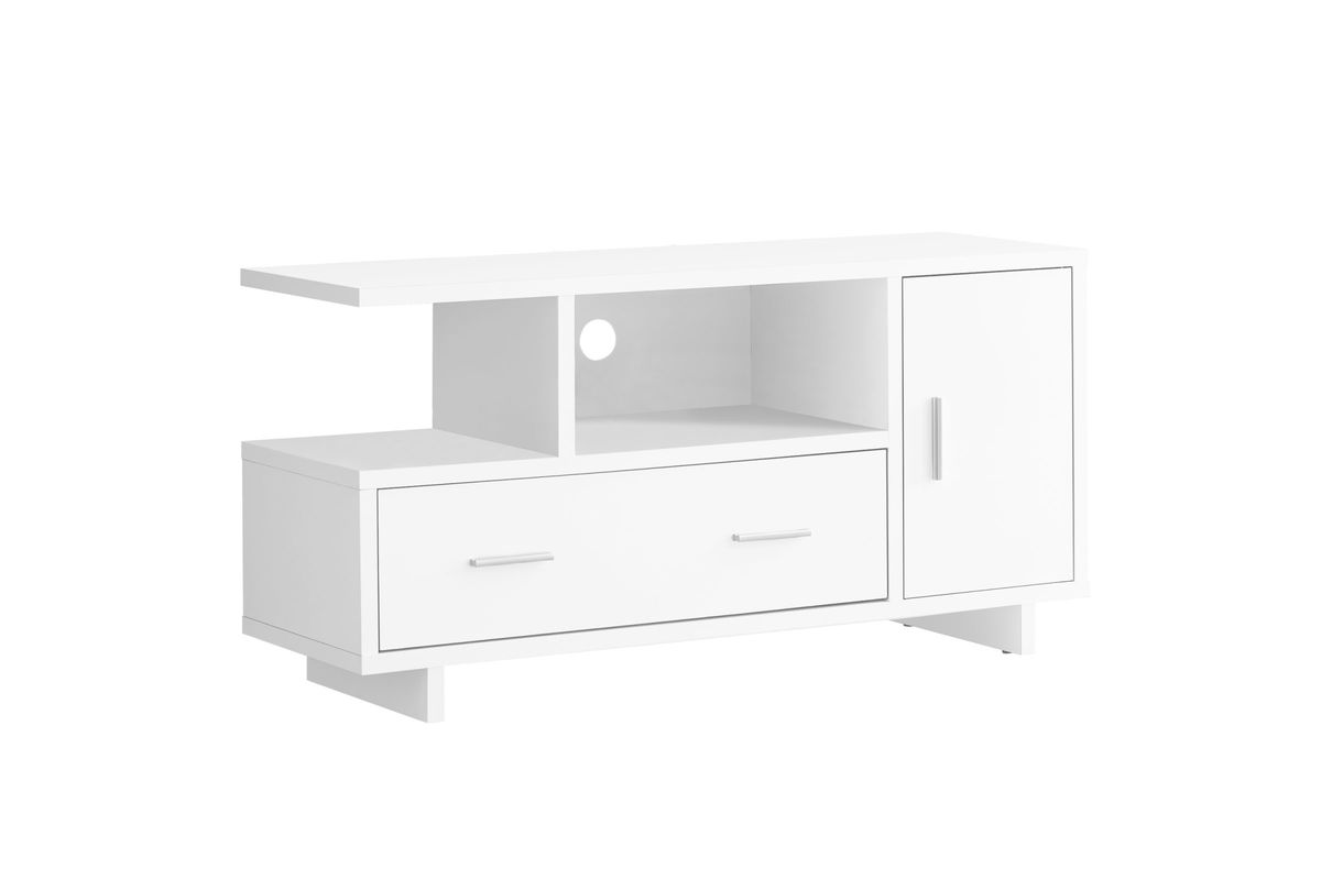 White Storage TV Stand at GardnerWhite