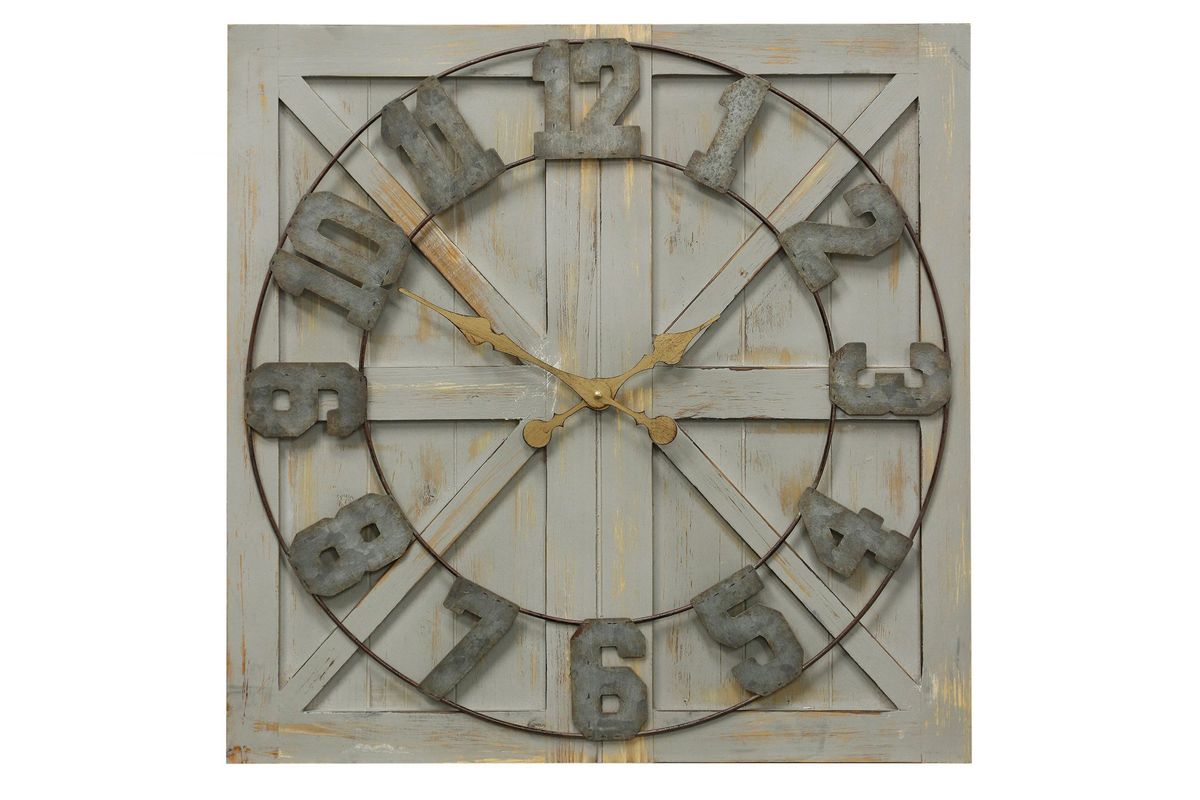 Farmhouse Square Wall Clock at GardnerWhite