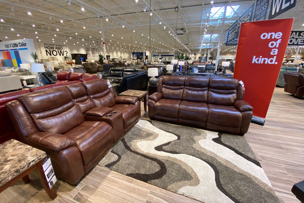 Cheers Brown Dual Power Reclining Sofa and Loveseat at GardnerWhite