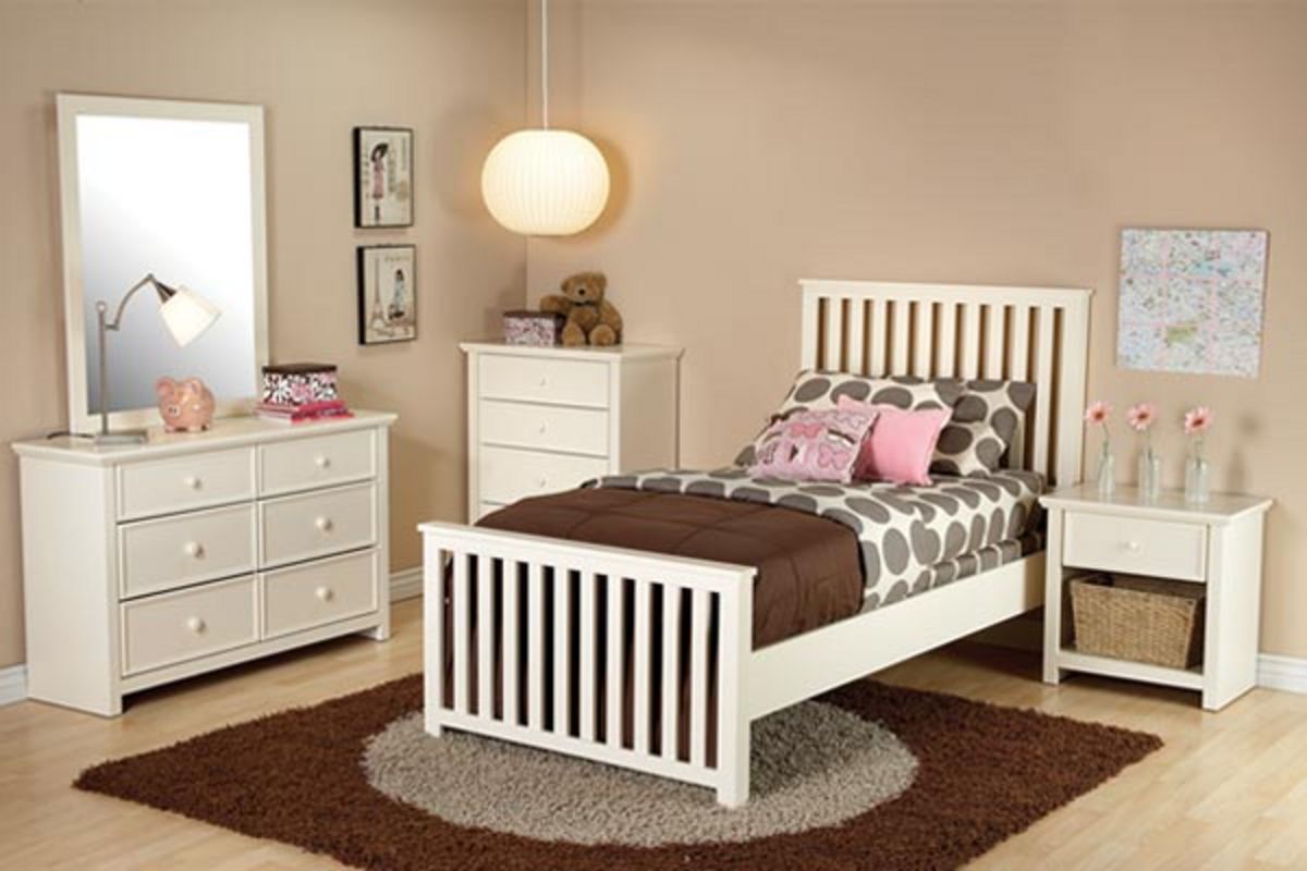 Cooper Twin Bed, Dresser, Mirror & Nightstand at GardnerWhite