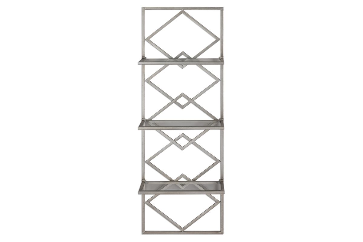 Silvia Silver Wall Shelf at GardnerWhite