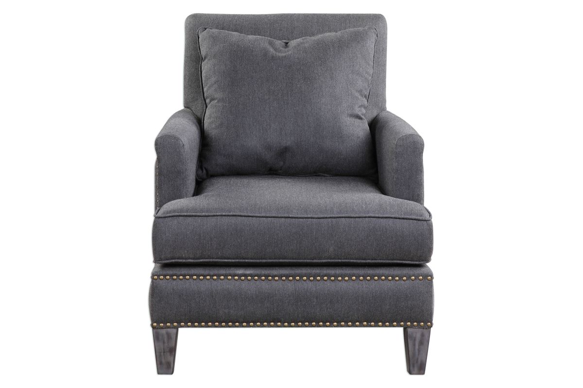 Uttermost Connolly Charcoal Armchair at GardnerWhite
