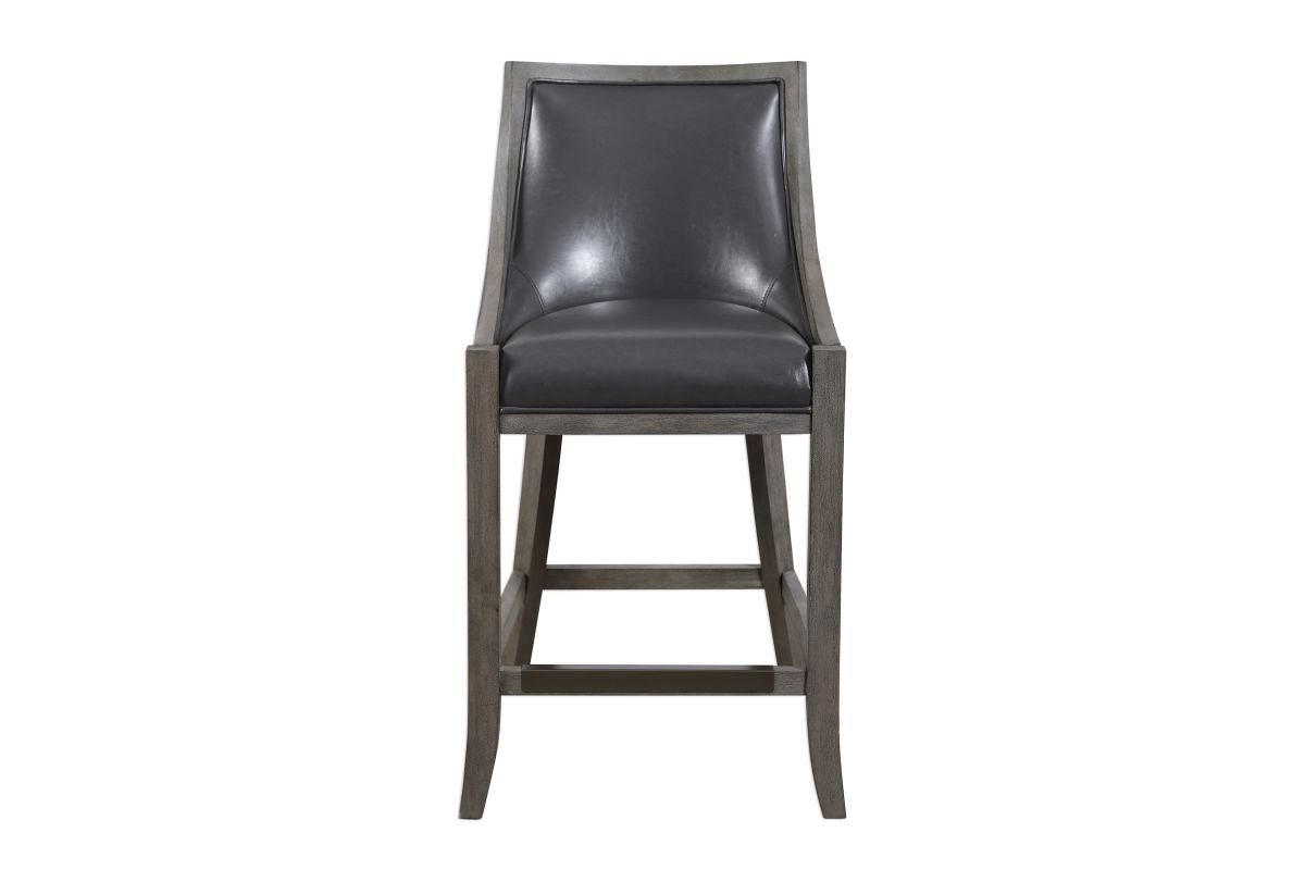 Uttermost Elowen Leather Counter Stool at GardnerWhite