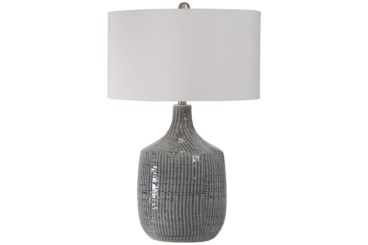 Felipe Distressed Gray Table Lamp at GardnerWhite