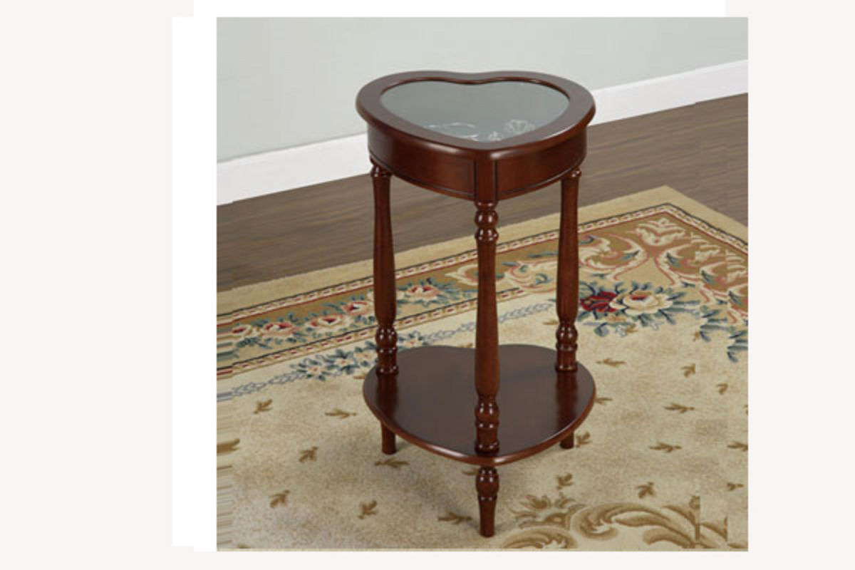 Heirloom Cherry Heart Curio Table at GardnerWhite