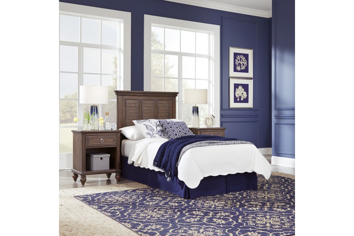 Southport Distressed Oak Twin Headboard & 2 Night Stands by Home Styles