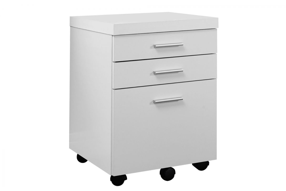 Baylis 3 Drawer White Filing at GardnerWhite