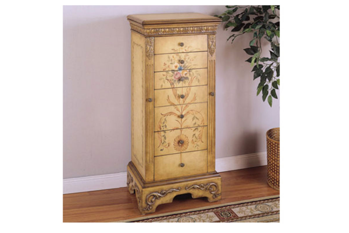 Masterpiece Hand Painted Jewelry Armoire at GardnerWhite