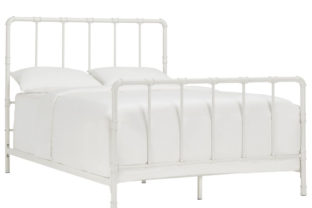 Antique White Metal Twin Bed at GardnerWhite