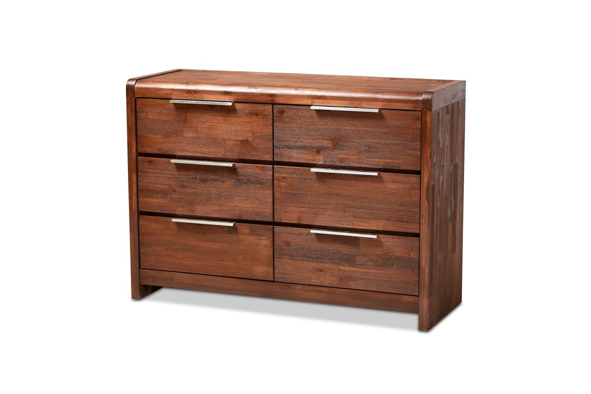 Carrington Brown Oak Finished 6Drawer Wood Dresser at GardnerWhite