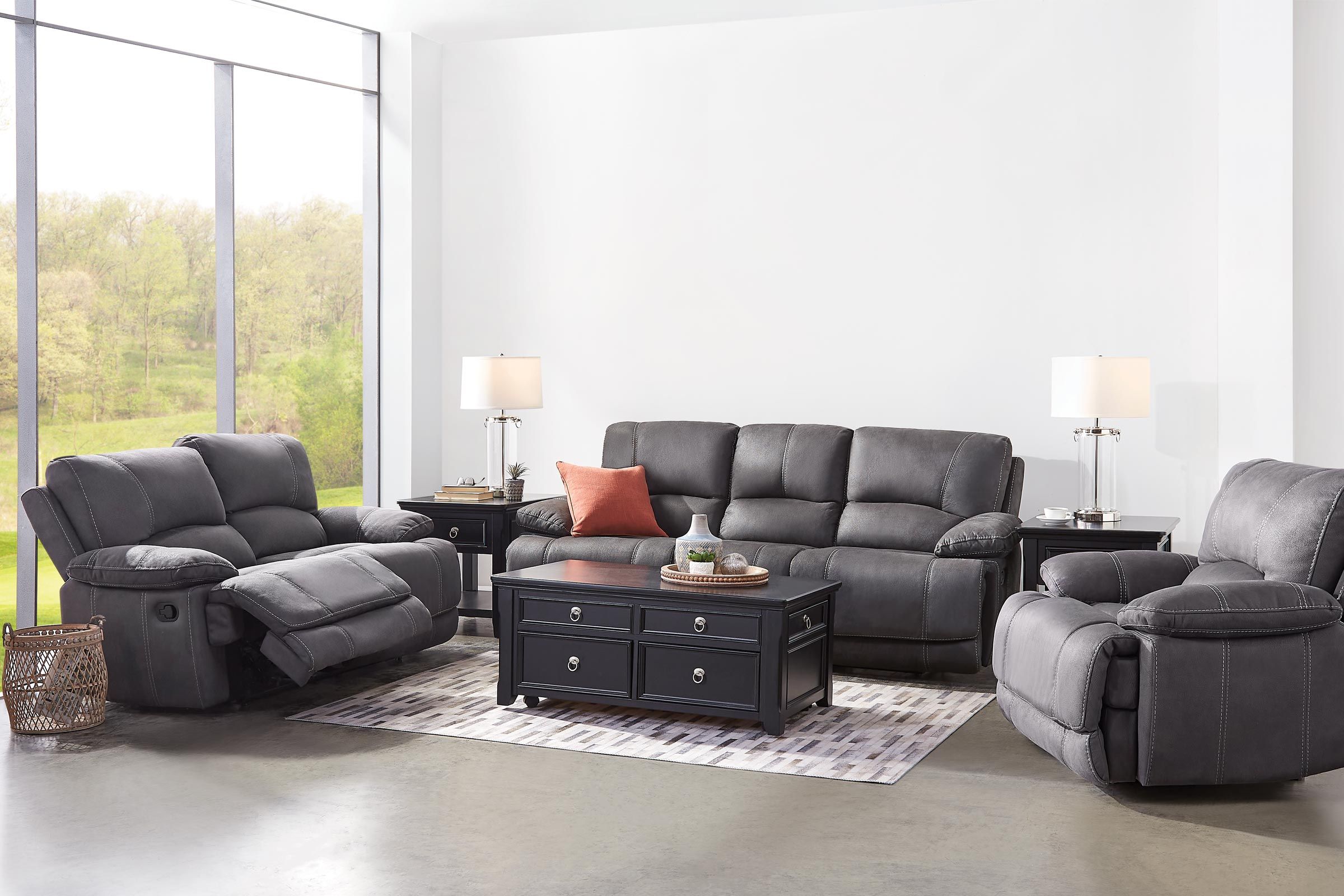 microfiber reclining sofa
