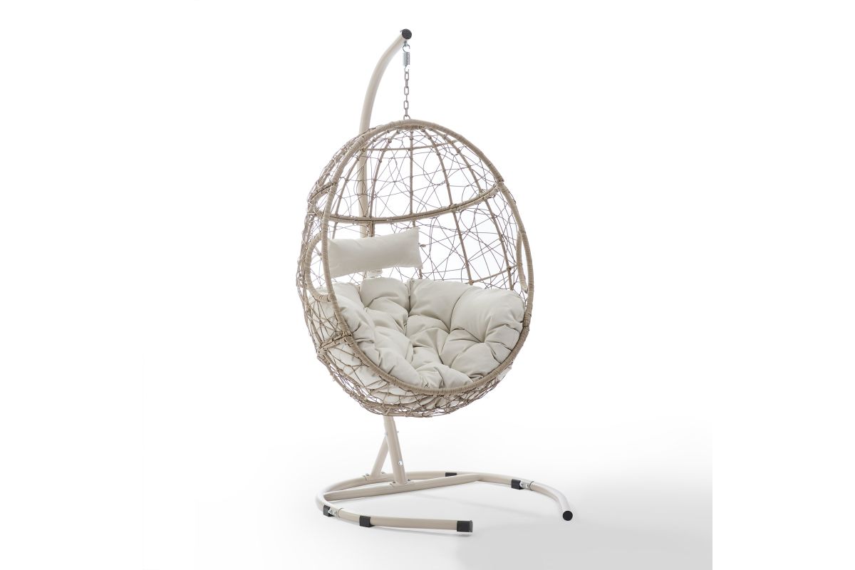 Cleo Indoor Outdoor Wicker Hanging Egg Chair at GardnerWhite
