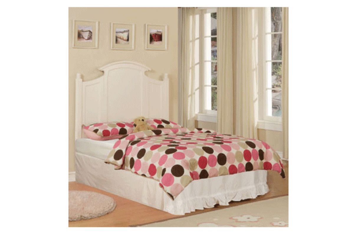 Lindsay Cottage White Full Size Headboard at GardnerWhite