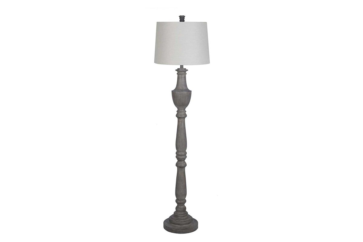 Grey Wood 70" Floor Lamp at GardnerWhite