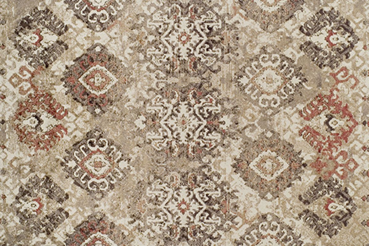 Burnt Orange and Ivory 5x7 Area Rug at GardnerWhite