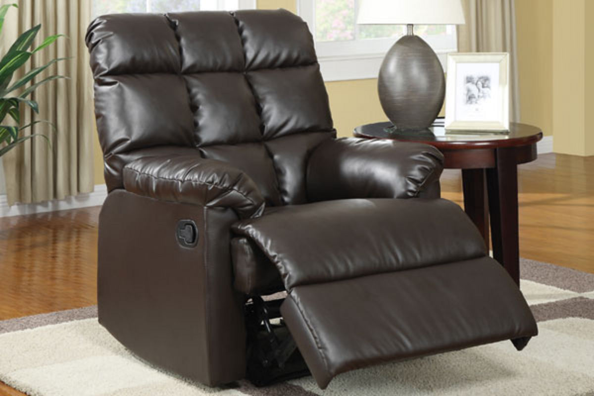 Brown Leather Recliner at GardnerWhite