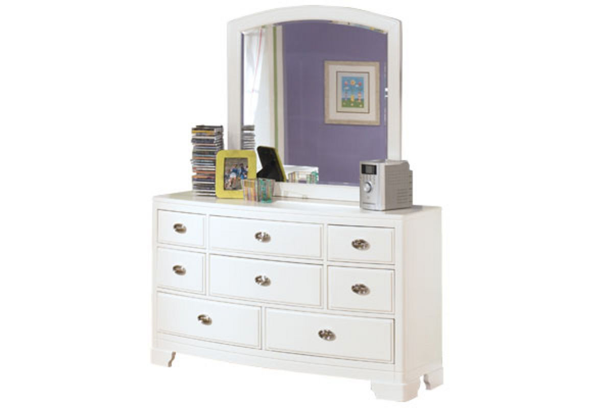Alyn White Dresser & Mirror at GardnerWhite