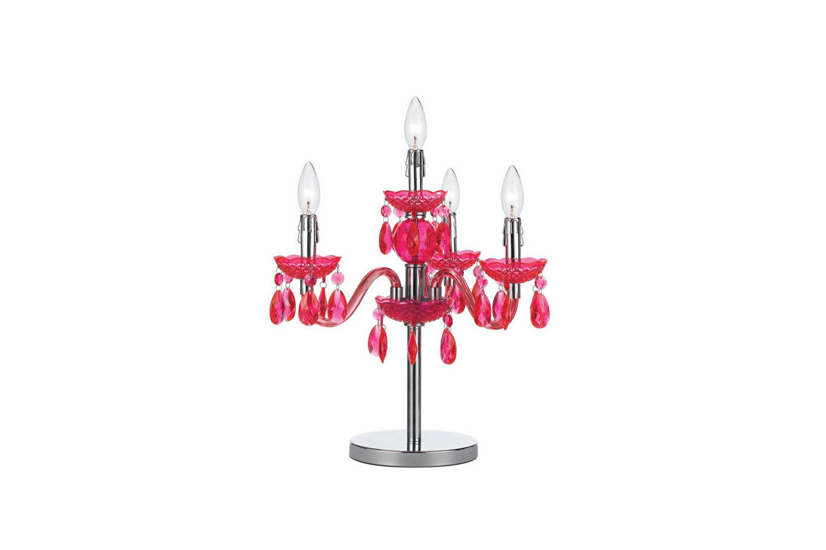 pink chandelier table lamp
