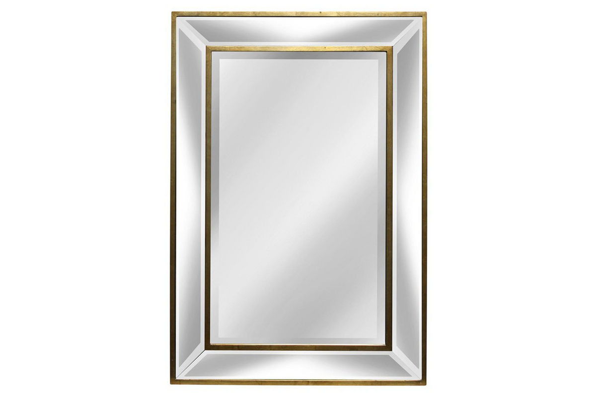 Rectangular Gold Framed Mirror at GardnerWhite
