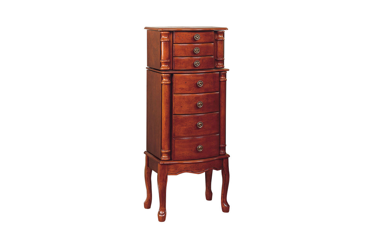 Classic Cherry Jewelry Armoire Powell 881315 at GardnerWhite