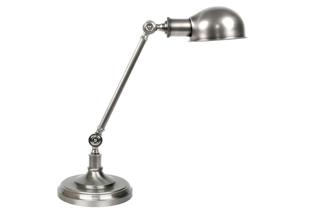 silver task lamp
