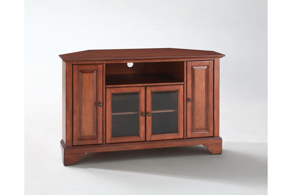 Lafayette 48" Corner TV Stand in Classic Cherry at GardnerWhite