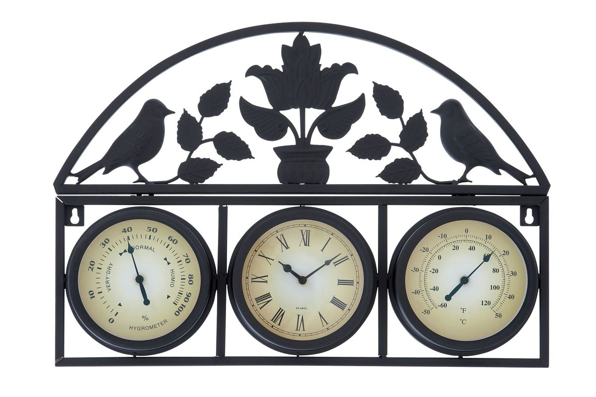 Updated Traditional Weatherproof Thermometer, Hygrometer, and Wall