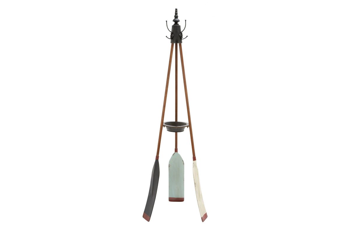 Vintage Nautical Oar Tripod Coat Rack at GardnerWhite