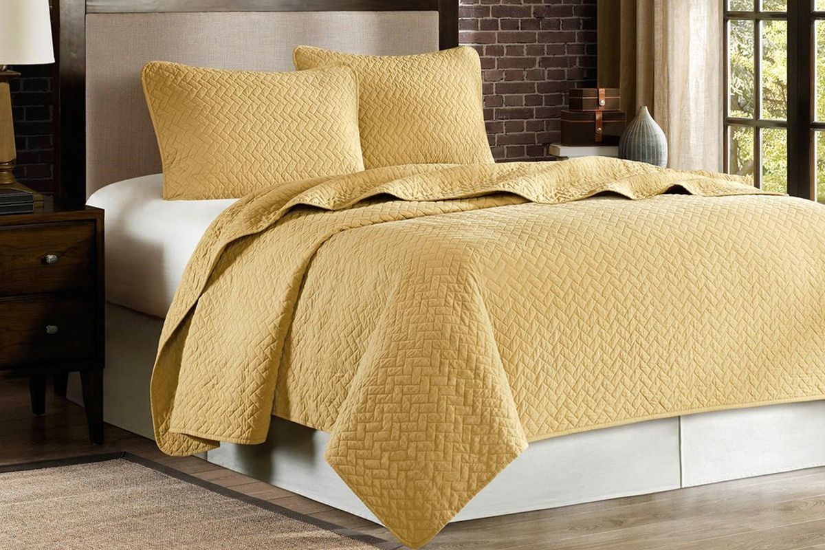 Wheat 3Piece King Coverlet Set at GardnerWhite