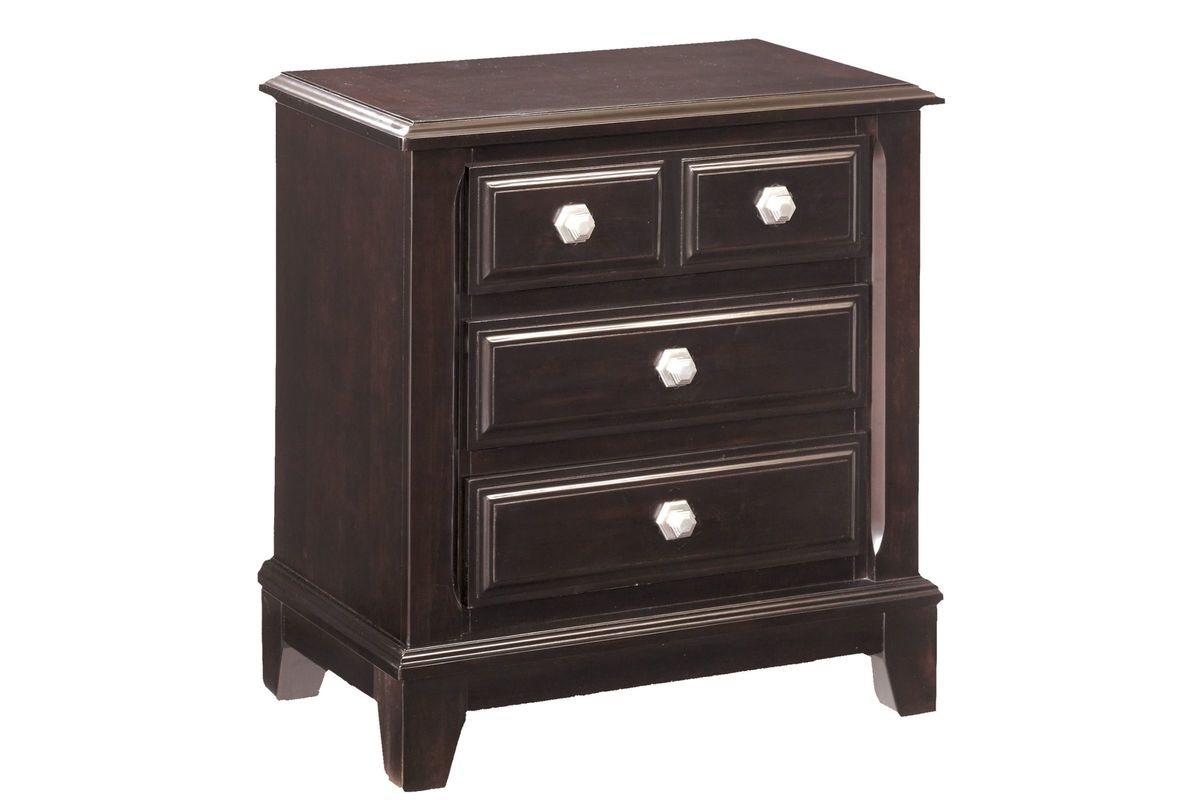 Ridgley Three Drawer Night Stand in Dark Brown by Ashley