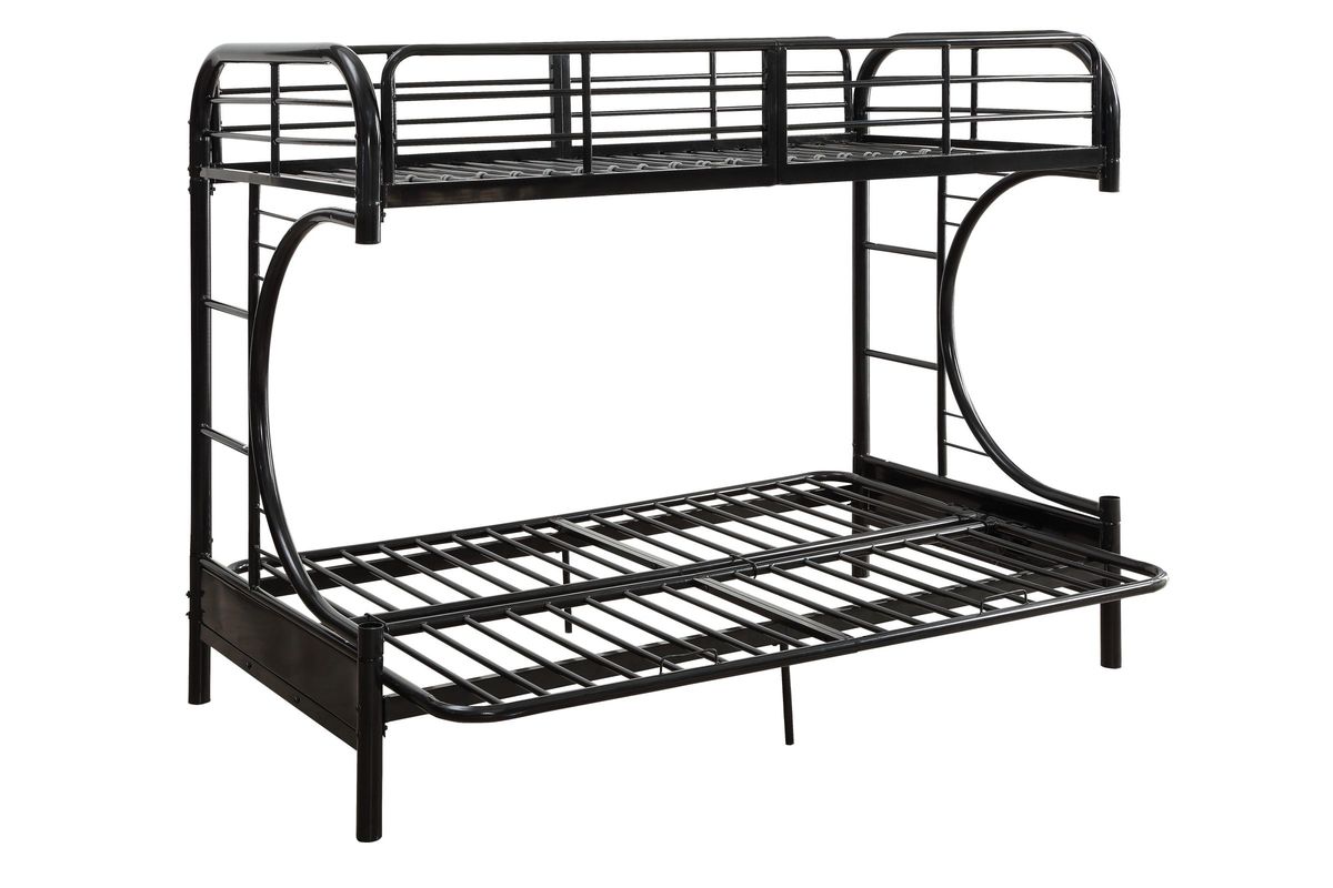 Eclipse Twin/Full Futon Bunk Bed in Black by ACME at GardnerWhite