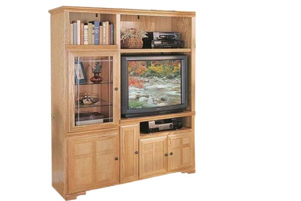 Oak Entertainment Center at GardnerWhite